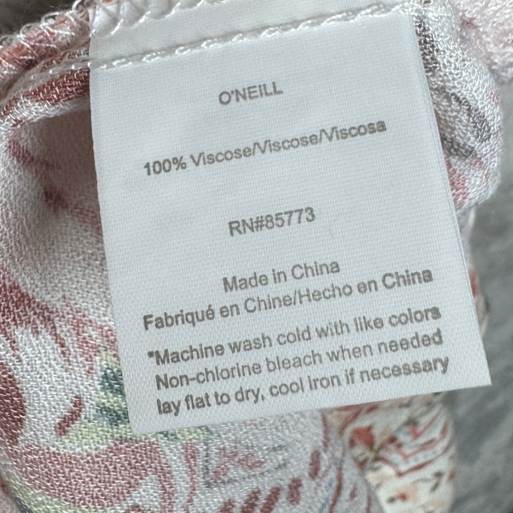 NWT O’Neill Girls Flounce Ruffle Jordan Tank Pink Cream Floral Midi Dress Large - Picture 16 of 16